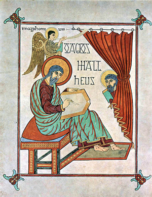St Matthew from Lindisfarne Gospels